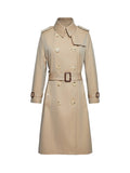 Spring and Autumn New Long Windbreaker Women's British Style Khaki Windbreaker Women's Jacket