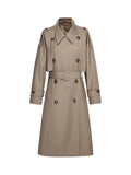 Fashion Women Spring and Autumn New British High-end Retro Double-breasted Trench Coat Jacket Women's long coat