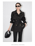 Fashion rench coat jacket casual double-breasted workwear design