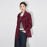Fashion rench coat jacket casual double-breasted workwear design