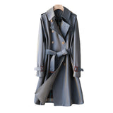 Women Trench Coat Women Spring and Autumn New Chameleon Trench Coat Feminine Temperament British Style Double Breasted
