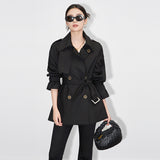 Fashion rench coat jacket casual double-breasted workwear design