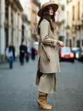 Woman beige coat 