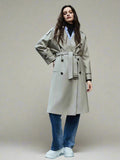 Fashion Women Spring and Autumn New British High-end Retro Double-breasted Trench Coat Jacket Women's long coat