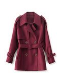 Fashion rench coat jacket casual double-breasted workwear design
