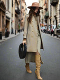 Woman beige trench coat
