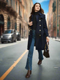 Woman navy blue coat
