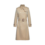 Spring and Autumn New Long Windbreaker Women's British Style Khaki Windbreaker Women's Jacket