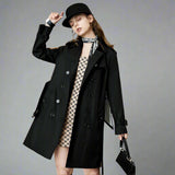 Woman black coat
