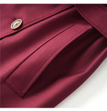 Fashion rench coat jacket casual double-breasted workwear design