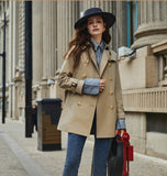 Women Fashion Spring and Autumn Trench Coat windbreaker. Women Jacket coat for Autumn.