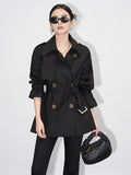 Fashion rench coat jacket casual double-breasted workwear design