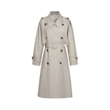 Fashion Women Spring and Autumn New British High-end Retro Double-breasted Trench Coat Jacket Women's long coat