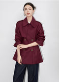 Fashion rench coat jacket casual double-breasted workwear design