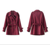 Fashion rench coat jacket casual double-breasted workwear design