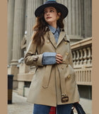 Women Fashion Spring and Autumn Trench Coat windbreaker. Women Jacket coat for Autumn.