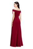 Plus Size Women Formal Long Dresses Red Blue Open Shoulder Slim Sexy Dresses