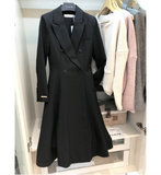 Plus Size High Quality Women Suit Dress Long Sleeves Trench Suit Blazer Dresses