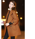 Fashion Women Winter Wool Coat Korean Style Coat